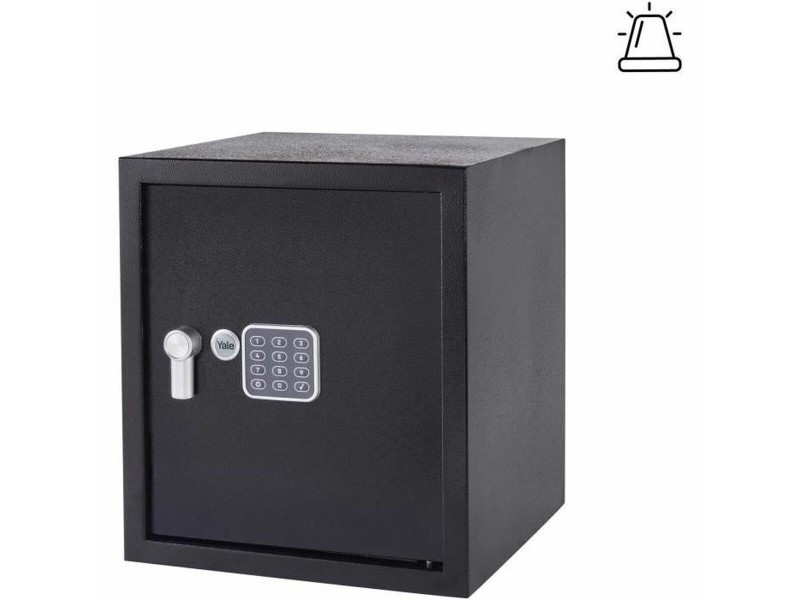 Сейф с електронна ключалка Yale Черен 40 L 39 x 35 x 36 cm Неръждаема стомана