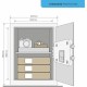 Сейф с електронна ключалка Yale Черен 40 L 39 x 35 x 36 cm Неръждаема стомана