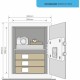 Сейф с електронна ключалка Yale Черен 40 L 39 x 35 x 36 cm Неръждаема стомана