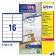 Етикети за принтер Avery L7162 Бял 15 Листи 99,1 x 33,9 mm (5 броя)