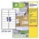 Етикети за принтер Avery LR7162 Бял 100 Листи 99,1 x 33,9 mm (5 броя)