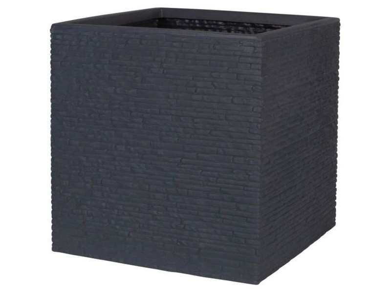 Саксия Strata Дъска 39 x 39 x 39 cm Тъмно сив Пластмаса Квадратек Саксия Strata Дъска 39 x 39 x 39 cm Тъмно сив Пластмаса Квадратек