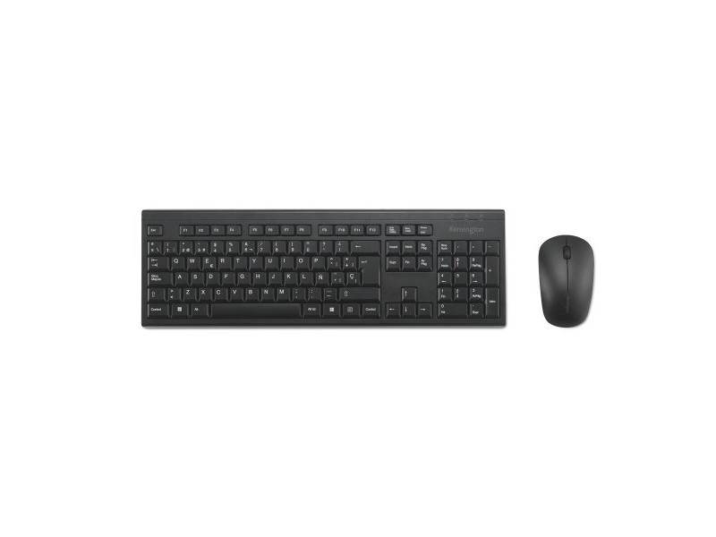 Клавиатура с мишка Kensington K75562ES Черен испански QWERTY