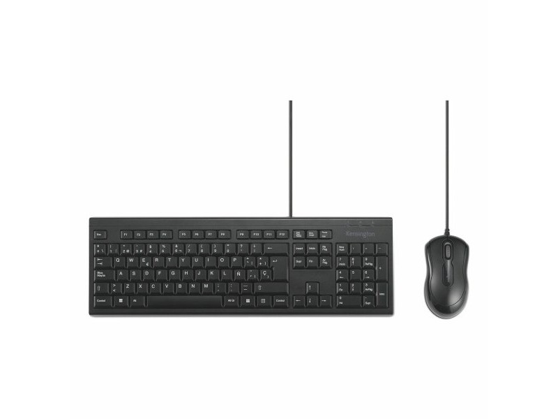 Клавиатура с мишка Kensington KM100 Черен испански QWERTY Клавиатура с мишка Kensington KM100 Черен испански QWERTY