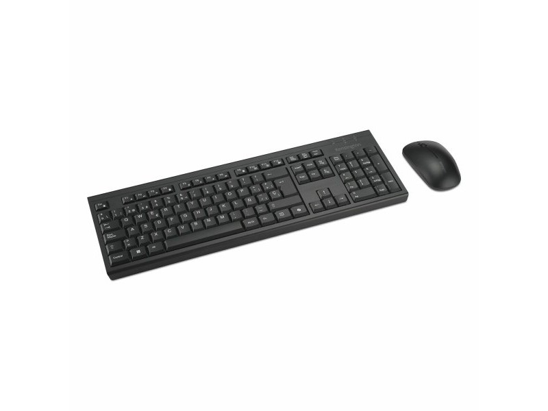 Клавиатура с мишка Kensington K75560ES Черен испански QWERTY
