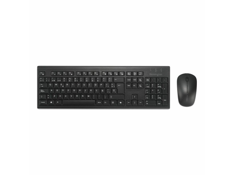 Клавиатура с мишка Kensington K75560ES Черен испански QWERTY