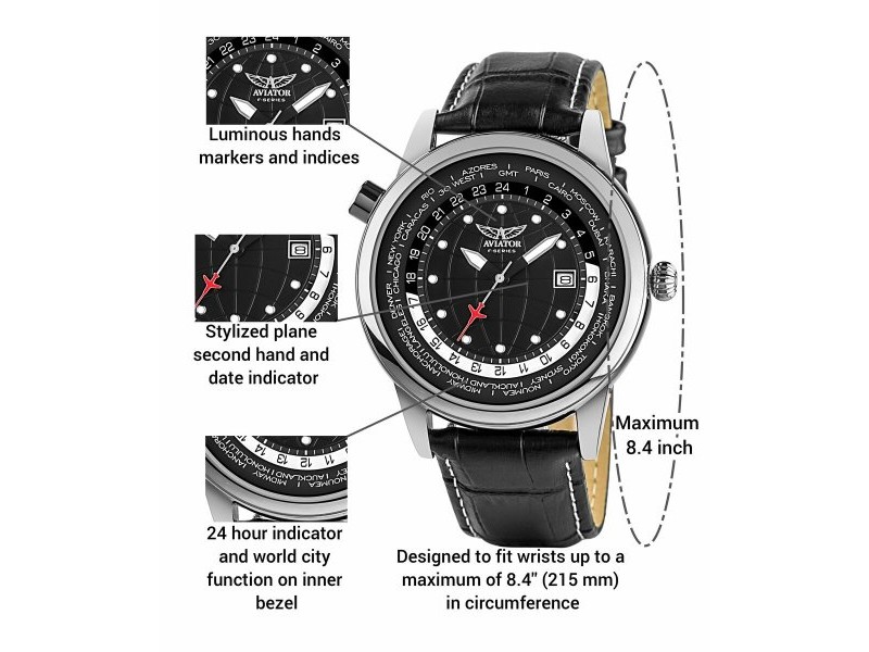 Мъжки часовник Aviator AVW6975G354 (Ø 45 mm)
