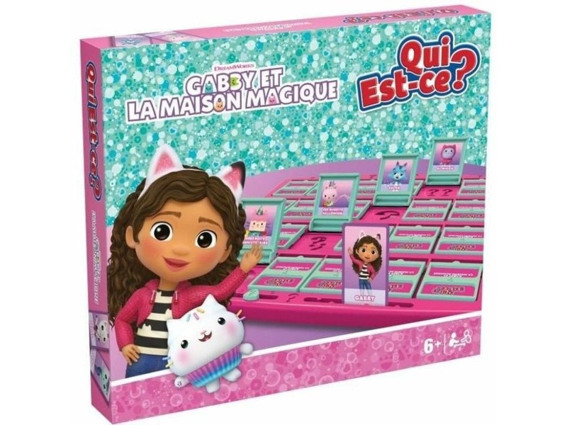 Настолна игра Winning Moves Who is it? Gabby and the Magic House - Gabby's Dollhouse Version