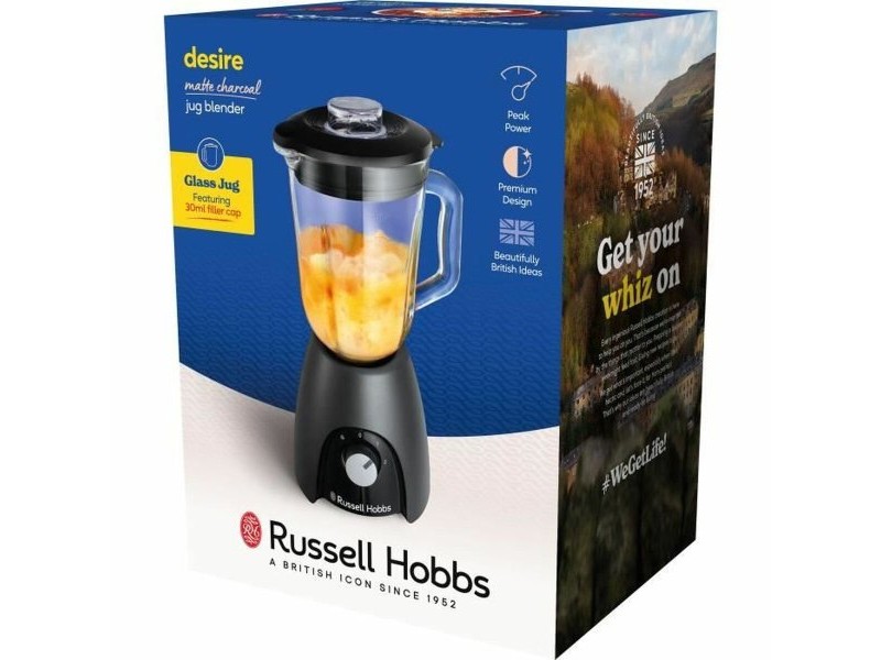 Блендер с чаша Russell Hobbs Desire Matte Charcoal Черен 650 W