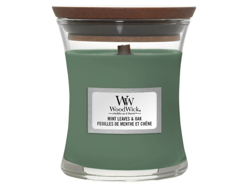 Ароматизирана Свещ Woodwick Mint Leaves & Oak 275 g