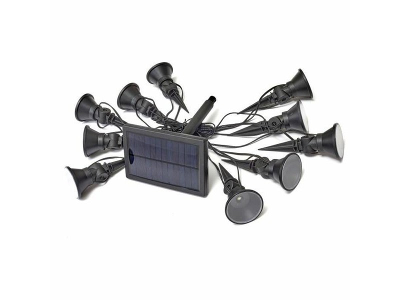 Гирлянда от LED Светлини Garland Multispot 10-PK Слънчев Заострен Кол 5 Lm