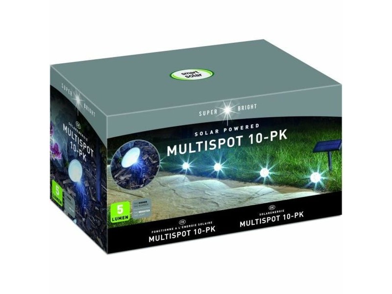 Гирлянда от LED Светлини Garland Multispot 10-PK Слънчев Заострен Кол 5 Lm