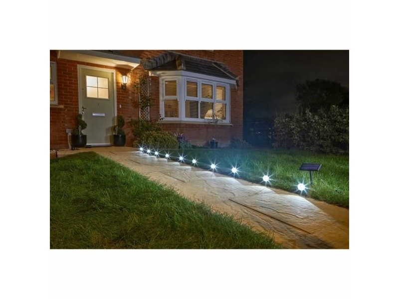 Гирлянда от LED Светлини Garland Multispot 10-PK Слънчев Заострен Кол 5 Lm