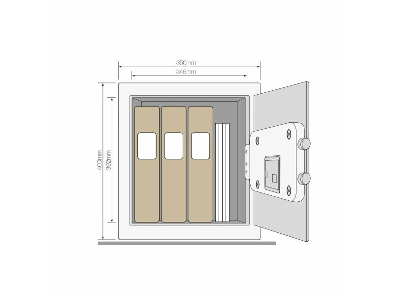 Сейф с електронна ключалка Yale YSEB/400/EB1 Черен Неръждаема стомана Стомана