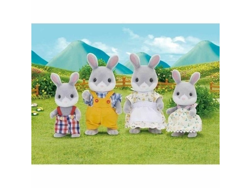 Комплект за Кукли Sylvanian Families Family Gray Rabbit