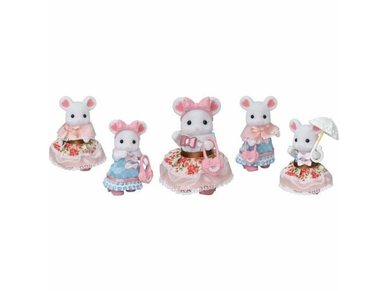Playset Sylvanian Families The fashion suitcase and big sister marshmallow mouse For Children