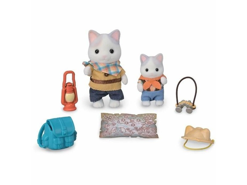 Playset Sylvanian Families Son and Baby Cat Latte - Secret Forest Adventure