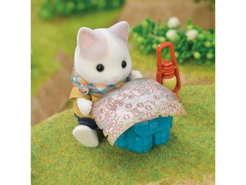 Playset Sylvanian Families Son and Baby Cat Latte - Secret Forest Adventure