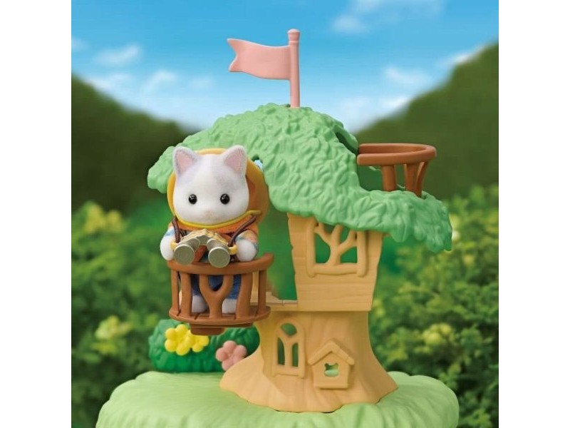 Playset Sylvanian Families Son and Baby Cat Latte - Secret Forest Adventure