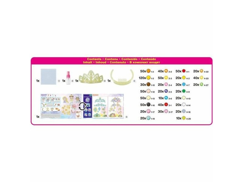 Стъклени мъниста Aquabeads The Disney Princess Tiara 870 Части
