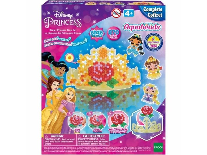 Стъклени мъниста Aquabeads The Disney Princess Tiara 870 Части