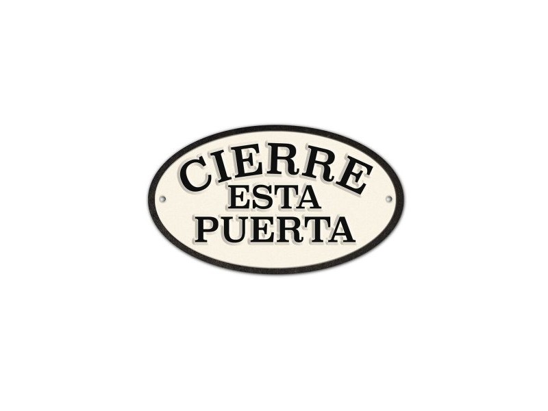 Табелка Magnet & Steel Cierre esta Puerta 16,3 x 9,5 cm