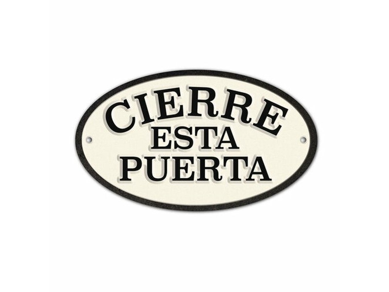 Табелка Magnet & Steel Cierre esta Puerta 16,3 x 9,5 cm