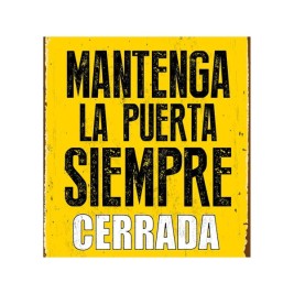 Табелка Magnet & Steel Mantenga la Puerta Siempre Cerrada 14,8 x 21 cm