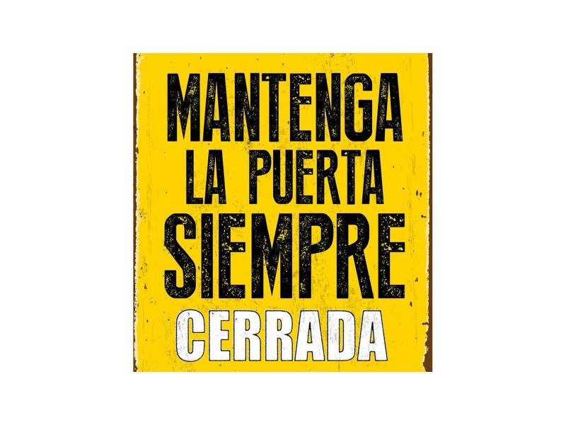 Табелка Magnet & Steel Mantenga la Puerta Siempre Cerrada 14,8 x 21 cm