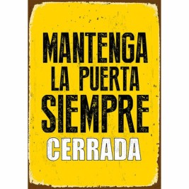 Табелка Magnet & Steel Mantenga la Puerta Siempre Cerrada 14,8 x 21 cm