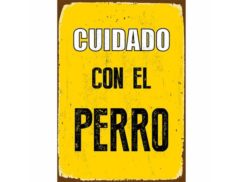 Табелка Magnet & Steel Cuidado con el Perro 14,8 x 21 cm