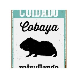 Табелка Magnet & Steel Cuidado Cobaya Patrullando 14,8 x 21 cm