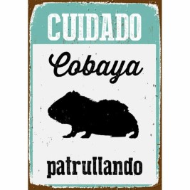 Табелка Magnet & Steel Cuidado Cobaya Patrullando 14,8 x 21 cm