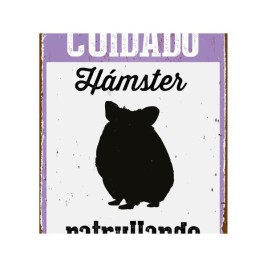 Табелка Magnet & Steel Cuidado Hámster Patrullando 14,8 x 21 cm