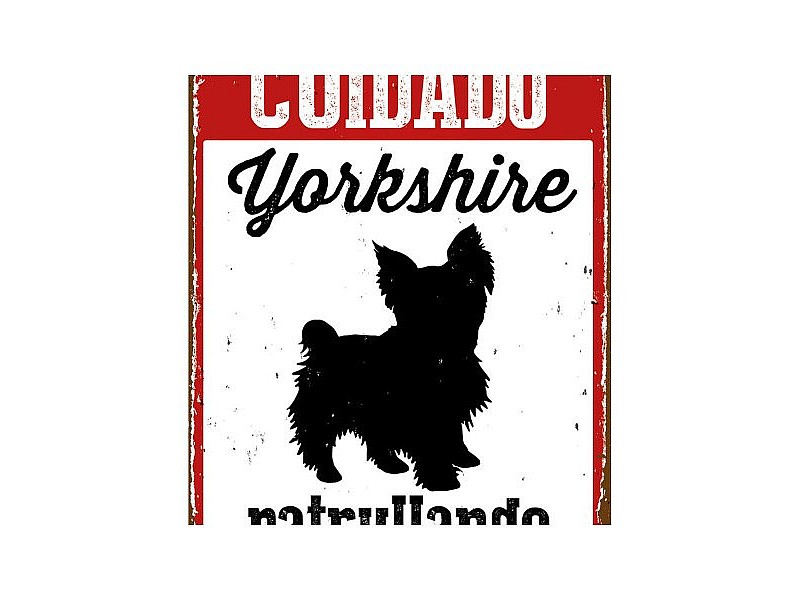 Табелка Magnet & Steel Cuidado Yorkshire Patrullando 14,8 x 21 cm