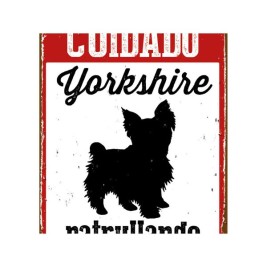 Табелка Magnet & Steel Cuidado Yorkshire Patrullando 14,8 x 21 cm