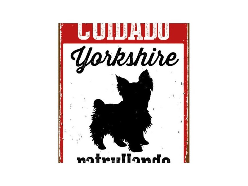 Табелка Magnet & Steel Cuidado Yorkshire Patrullando 14,8 x 21 cm