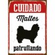 Табелка Magnet & Steel Cuidado Maltés Patrullando 14,8 x 21 cm