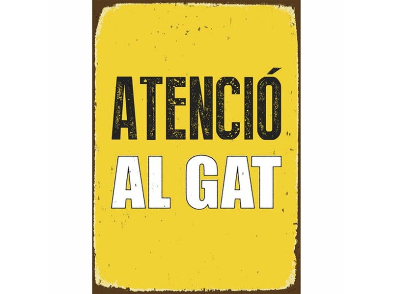 Табелка Magnet & Steel Atenció al Gat 14,8 x 21 cm