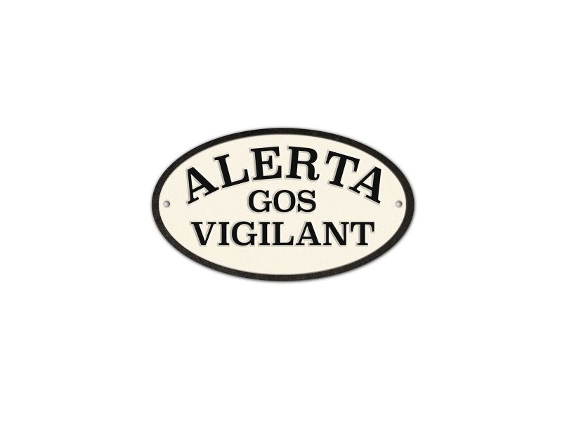 Табелка Magnet & Steel Alerta Gos Vigilant 16,3 x 9,5 cm