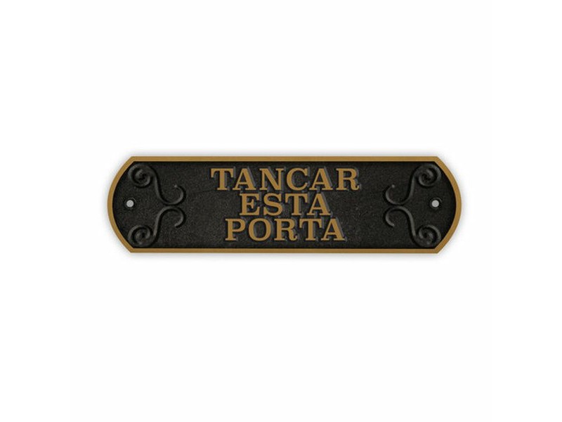 Табелка Magnet & Steel Tancar Esta Porta 24 x 7,2 cm