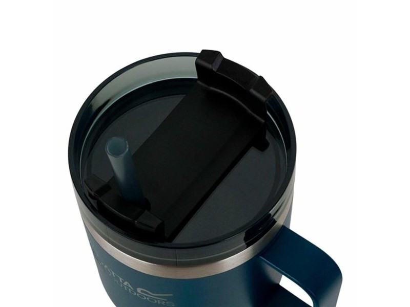 Чаша със Сламка Regatta Thermo Insulated Mug Тъмно синьо 600 ml Неръждаема стомана