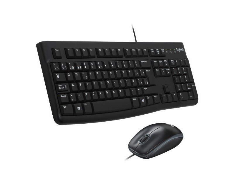 Клавиатура с мишка Logitech 920-002550 Черен Испанска Qwerty