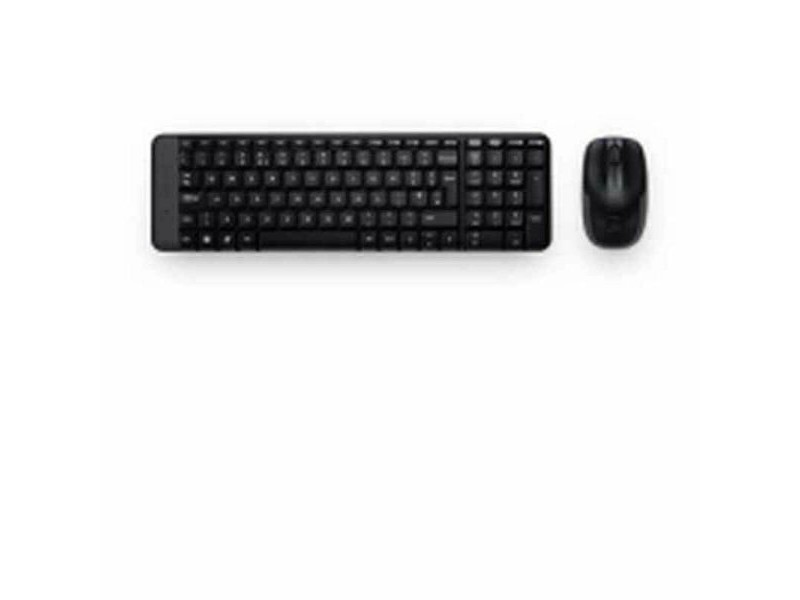 Kлаиатура с безжична мишка Logitech 920-003159 Черен Испанска Qwerty Kлаиатура с безжична мишка Logitech 920-003159 Черен Испанска Qwerty