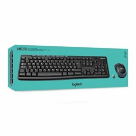 Kлаиатура с безжична мишка Logitech MK270 Черен испански Испанска Qwerty