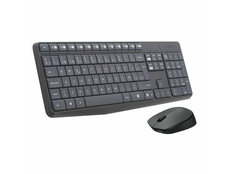 Kлаиатура с безжична мишка Logitech 920-007919 Сив Испанска Qwerty QWERTY