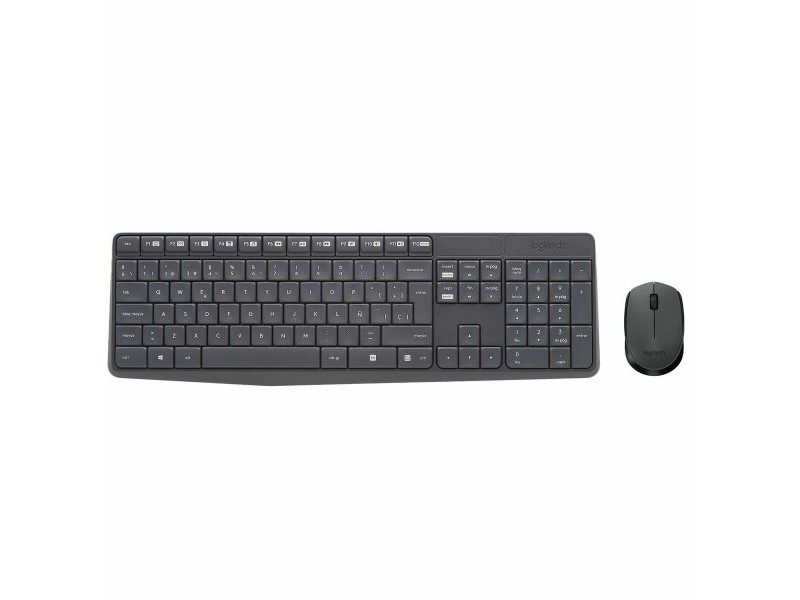 Kлаиатура с безжична мишка Logitech 920-007919 Сив Испанска Qwerty QWERTY