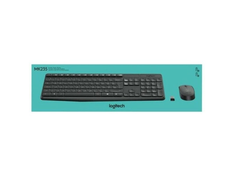 Kлаиатура с безжична мишка Logitech 920-007919 Сив Испанска Qwerty QWERTY