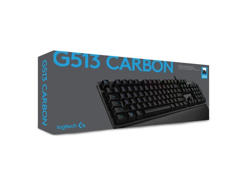 Блуту Клавиатура с Поставка за Таблет Logitech G513 CARBON LIGHTSYNC RGB Mechanical Gaming Keyboard, GX Brown френски AZERTY