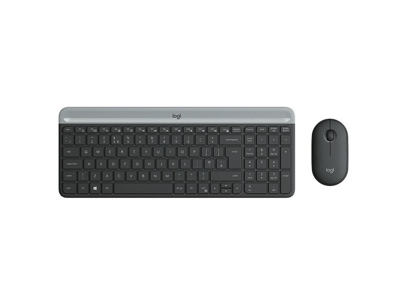 Клавиатура с мишка Logitech 920-009190 Черен Сив френски AZERTY